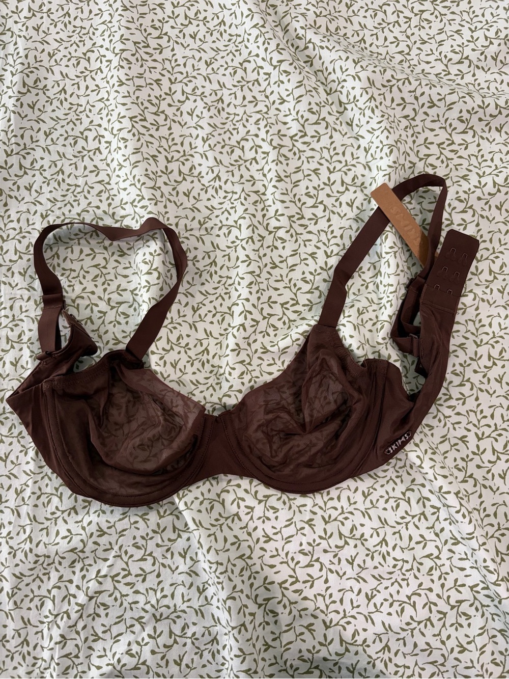 SKIMS Brown Sheer Underwire Bra